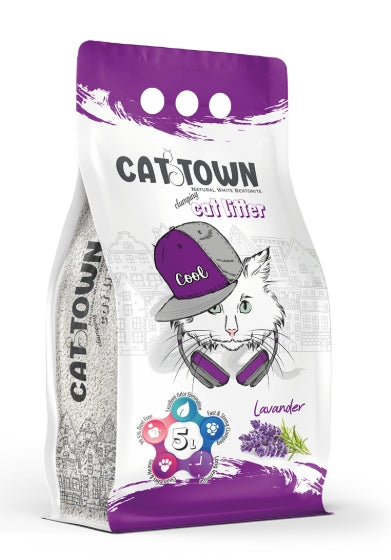 Cat litter Cattown CAT White Cat Litter Lavender 5 L