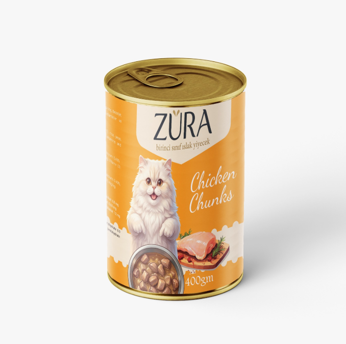 Zura Chunks Can Food For Adult Cat Chicken 400 GM