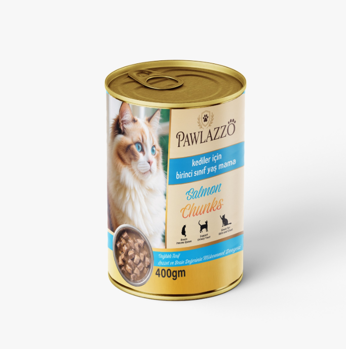 Pawlazzo Chunks Can Food For Adult Cat Salmon 400 GM