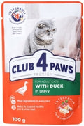 Club 4 Paws - Premium - For Adult Cats - Pouch 100 gm - With Duck
