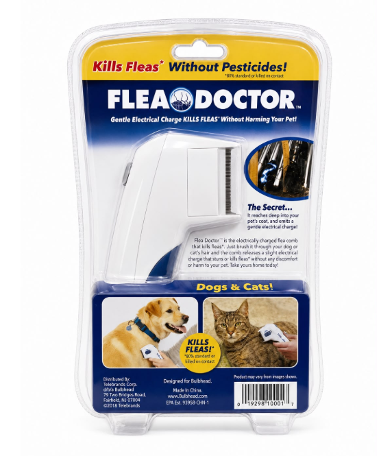 Flea Doctor - Electrically Charged Flea Comb - Kills Fleas