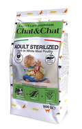 CHAT & CHAT - For Adult Cats - Sterilized - 900 gm - With White Meat Poltry