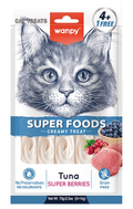 Wanpy - Cat Treat - Cream Treat - Pouch 70 gm Super Foods- With Tuna - Super Berries