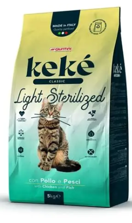 KeKe - Dry Food - For Adult Cats - 5 kg - Classic - Light Sterilised