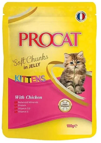 Procat - For Kitten Cats - Pouch 100 gm - With Chicken Liver