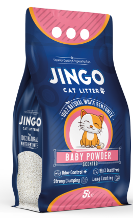 Cat litter Jingo CAT White cat litter Baby Powder 5 L