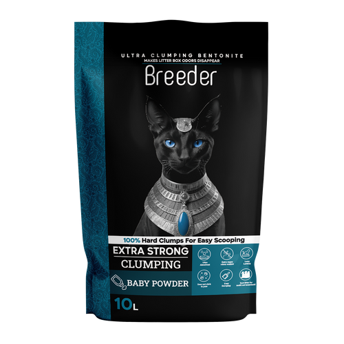 Breeder - Cat LitterClumping-10 L - Baby Powder