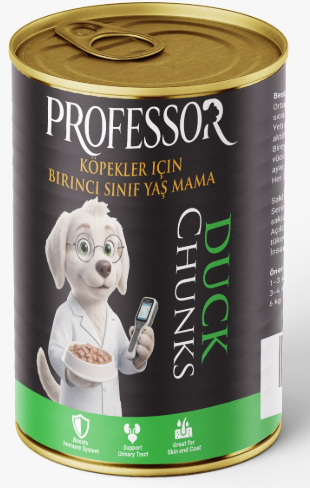 Professor Chunks Can Food For Adult Dog - Duck 400 GM 