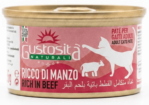 Gustosita - Can 85 gm - For Adult Cats - Beef