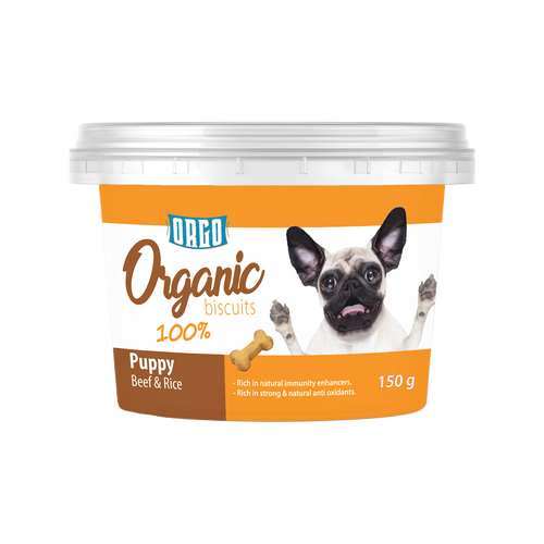 biscuits orgo DOG Puppy beef & rice  150 gm