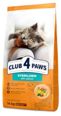 Club 4 Paws - Dry Food - For Adult Cats - 14 Kg - Salmon