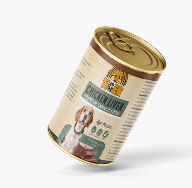 Wet Food Tiger dog  can food with chicken liver 400 gm