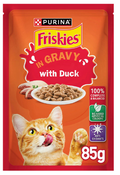 Purina - Friskies - For Adult Cats - Pouch 85 gm - With Duck