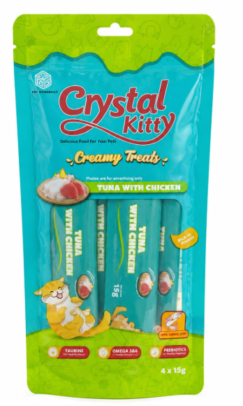 Crystal Kitty - Cat Treats - Tuna With Chicken - 4 Pcs