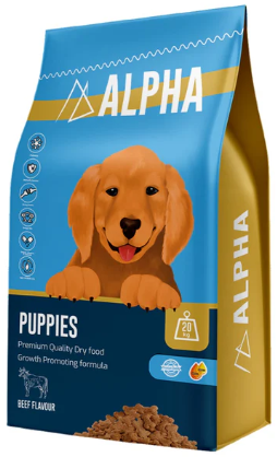 Alpha - Dry Food - For Puppy Dogs - 20 kg - Beef