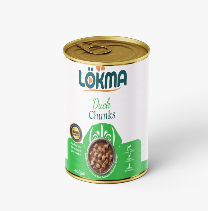 Lokma Chunks Can Food For Adult Dog - Duck 400 GM 