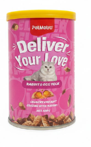 PetMetro - Cat Treat - Clinder 100 gm - Rabbit & Egg Yolk