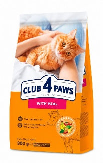 Club 4 Paws - Dry Food - For Adult Cats - 900 gm - Veal