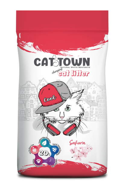 Cat litter Cattown CAT White Cat Litter Sakura  20 L