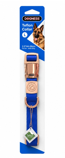 Dogness - Elegant Collar - L - Blue