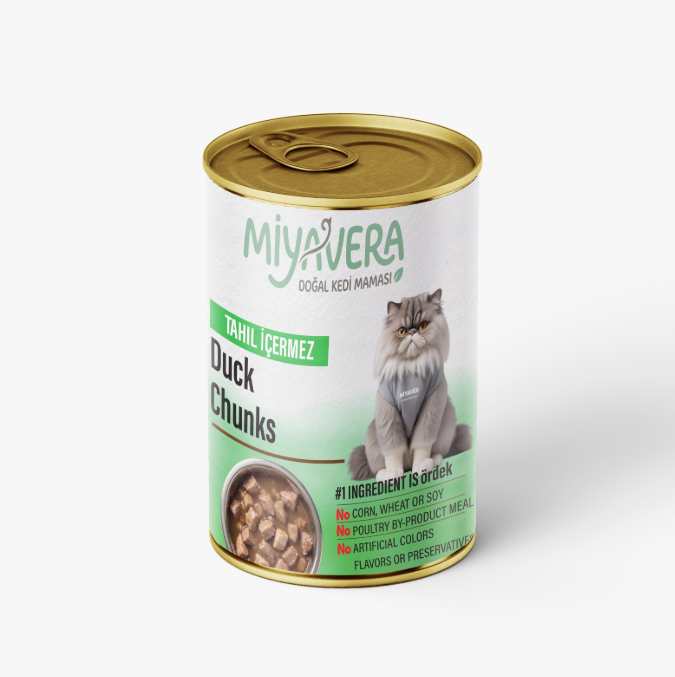 Miyavera Chunks Can Food For Adult Cat Duck 400 GM