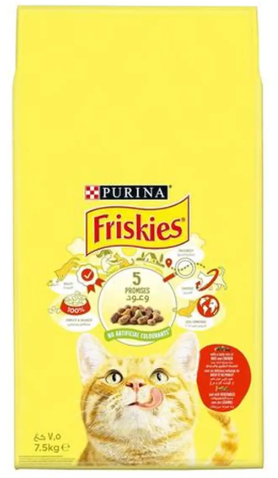 Purina - Friskies - For Adult Cats - 7.5 kg - With Beef & Chicken
