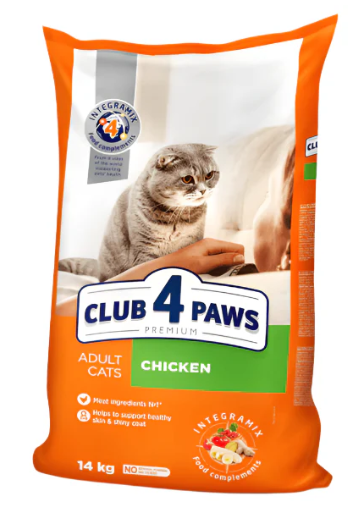 Club 4 Paws - Dry Food - For Adult Cats - 14 Kg - Chicken