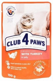 Club 4 Paws - Premium - For Adult Cats - Pouch 100 gm - With Turkey