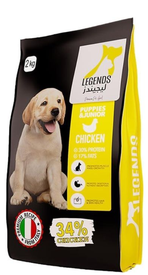 Legends - Dry Food - For Puppy & Junior Dogs - 2 kg - Chicken