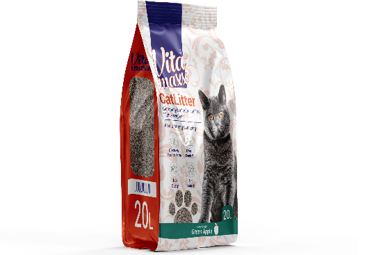 Cat litter Vita maxx CAT Brown Sand Clumping 20 L Green Apple