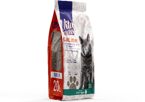 Cat litter Vita maxx CAT Brown Sand Clumping 20 L Green Apple