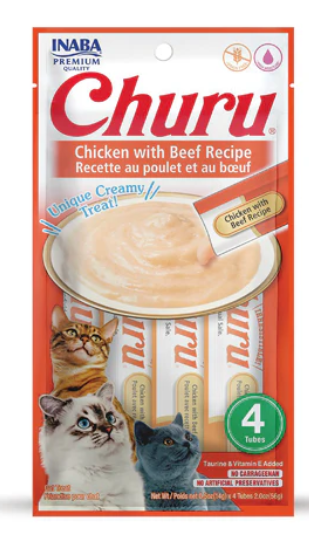 Inaba -  Cat Treat - Pouch 60 gm - Chicken With Beef Recipe