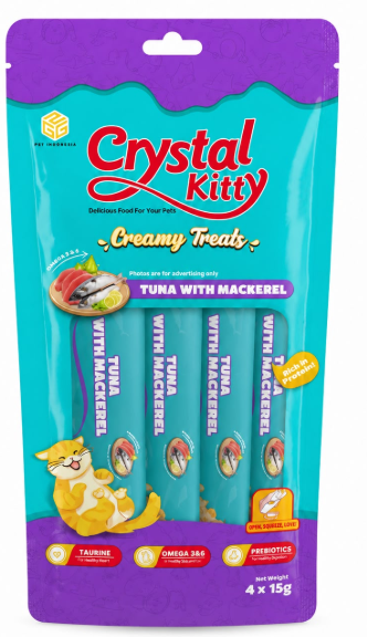 Crystal Kitty - Cat Treats - Tuna With Mackerel - 4 Pcs