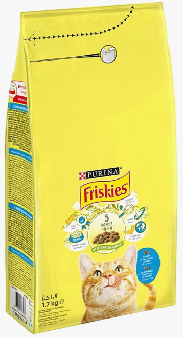 Purina - Friskies - For Adult Cats - 1.7 kg - With Salmon & Vegetables