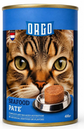 Wet Food orgo cat  Orgo™ Complete Pâté Seafood – Wet Food for Adult Cats (400 g)