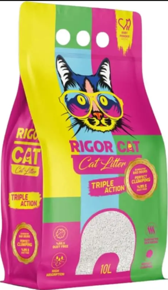 Cat litter Rigor CAT White Cat Litter Baby Powder 10 L