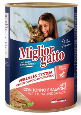 Miglior Gatto - Can 400 gm - For Adult Cats - Salmon